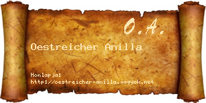 Oestreicher Anilla névjegykártya